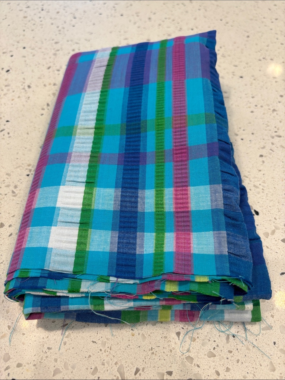 Vintage Plaid Seersucker Fabric of Many Colors - Picture 6 of 10